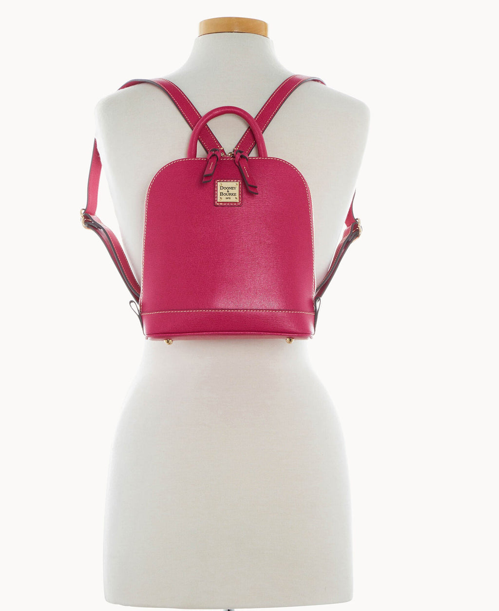 Saffiano Small Zip Pod Backpack