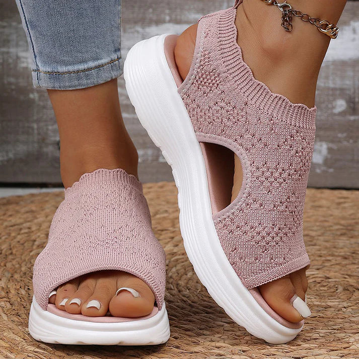 👡 Women's breathable mesh wedge sandals 🎁– lightweight and comfortable