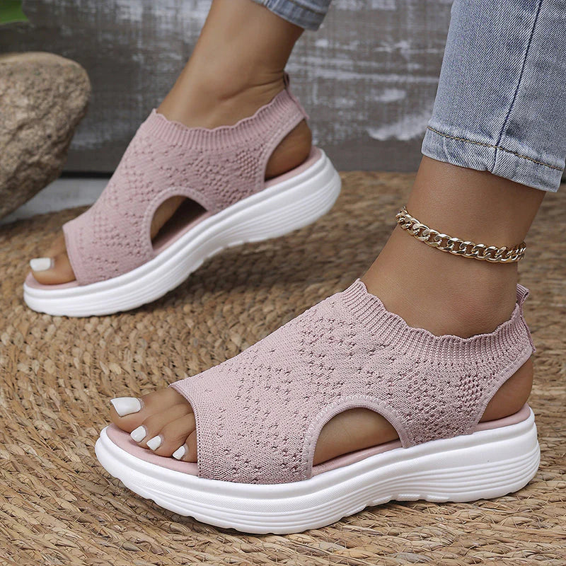 👡 Women's breathable mesh wedge sandals 🎁– lightweight and comfortable