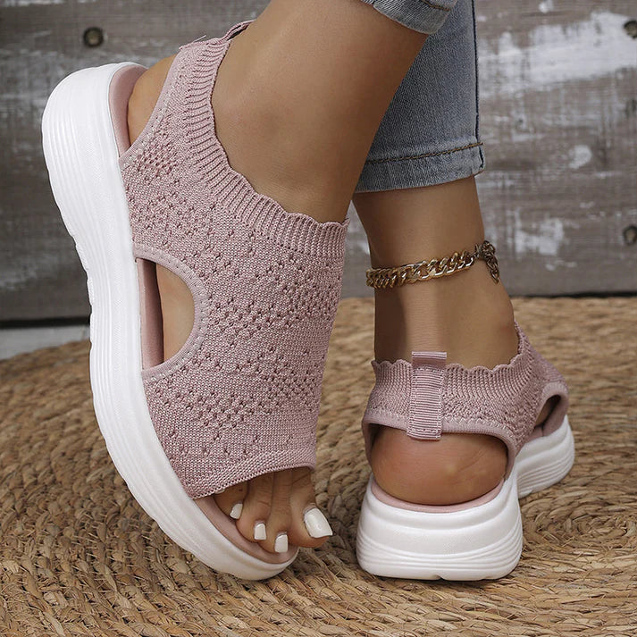 👡 Women's breathable mesh wedge sandals 🎁– lightweight and comfortable