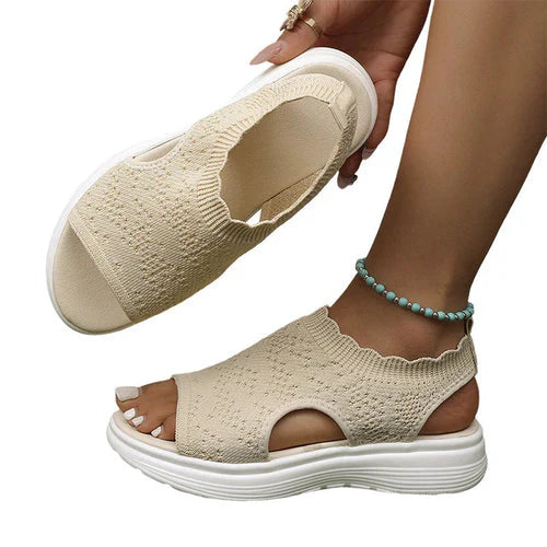 👡 Women's breathable mesh wedge sandals 🎁– lightweight and comfortable