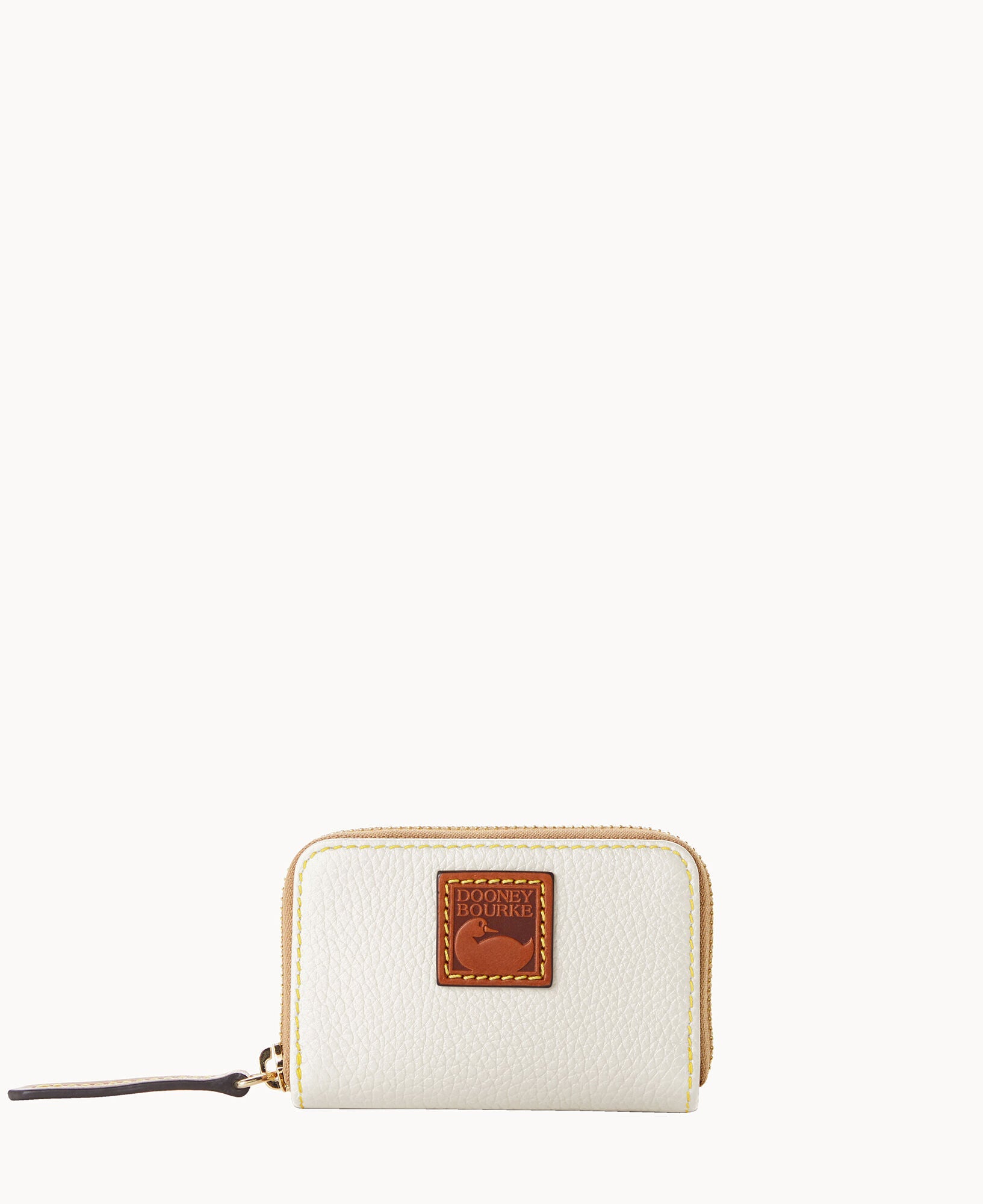 Pebble Grain Zip Around Credit Card Case
