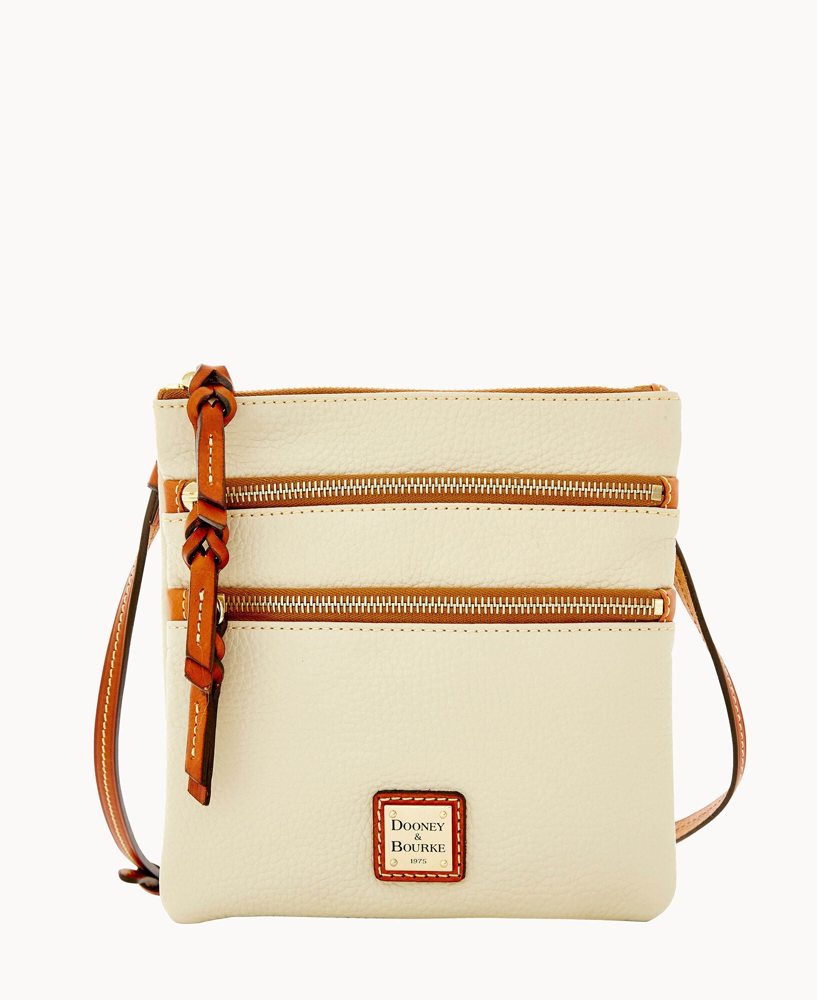 Pebble Grain North South Triple Zip