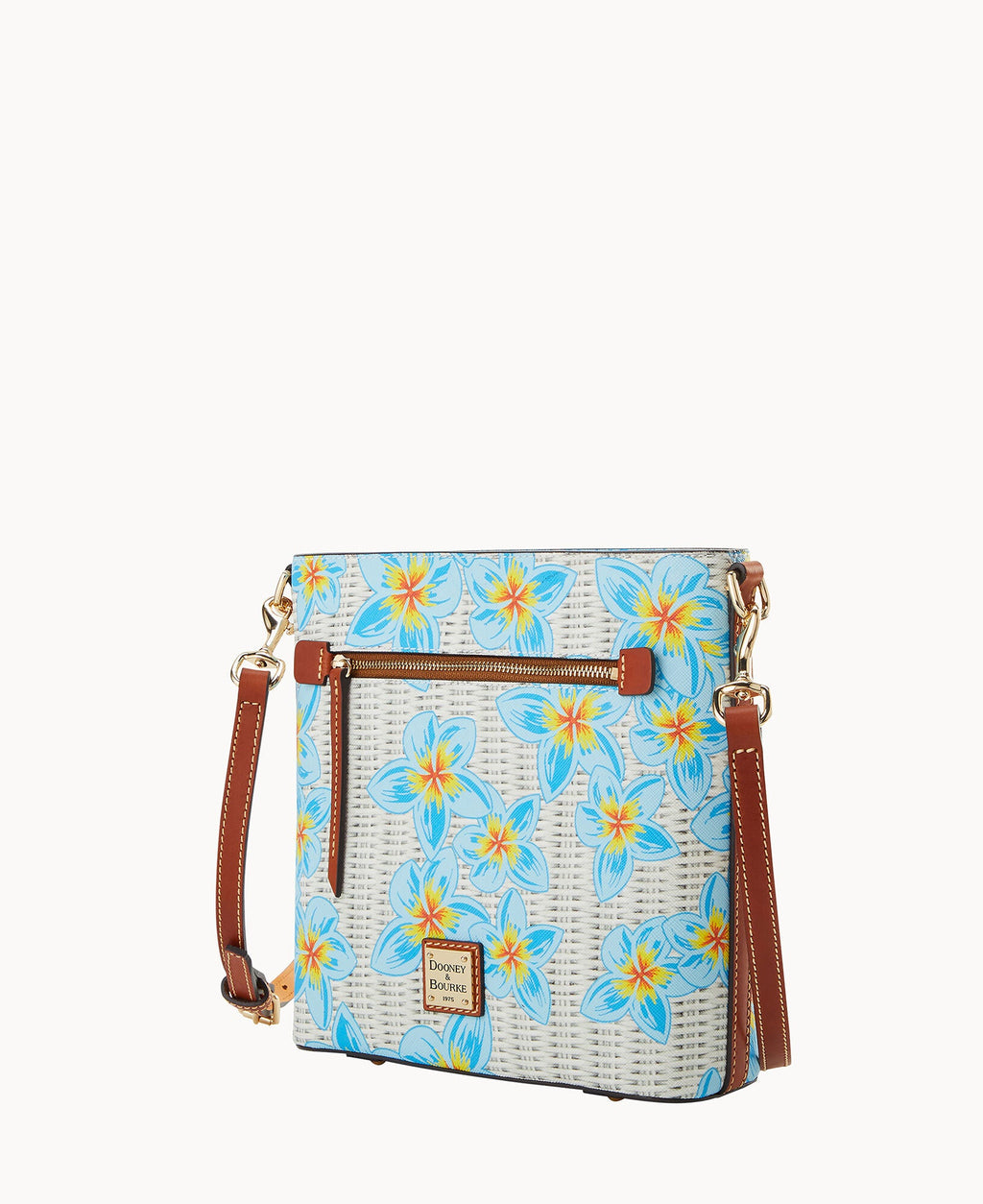 Plumeria Zip Crossbody