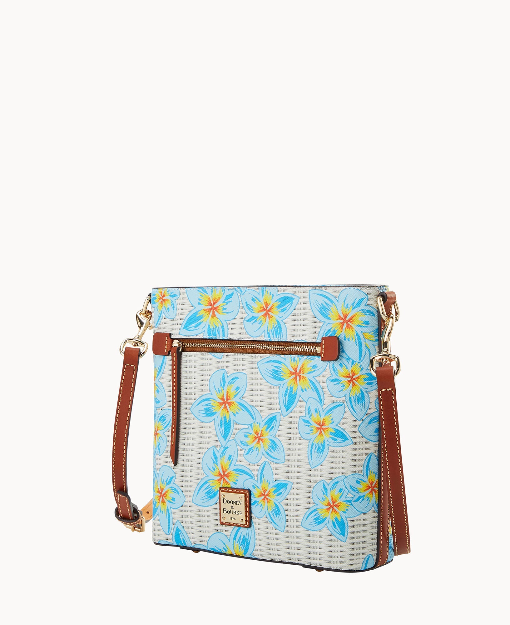 Plumeria Zip Crossbody