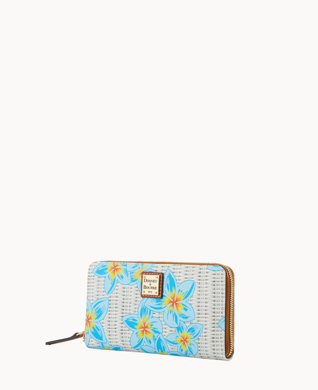 Plumeria Large Zip Around Wristlet