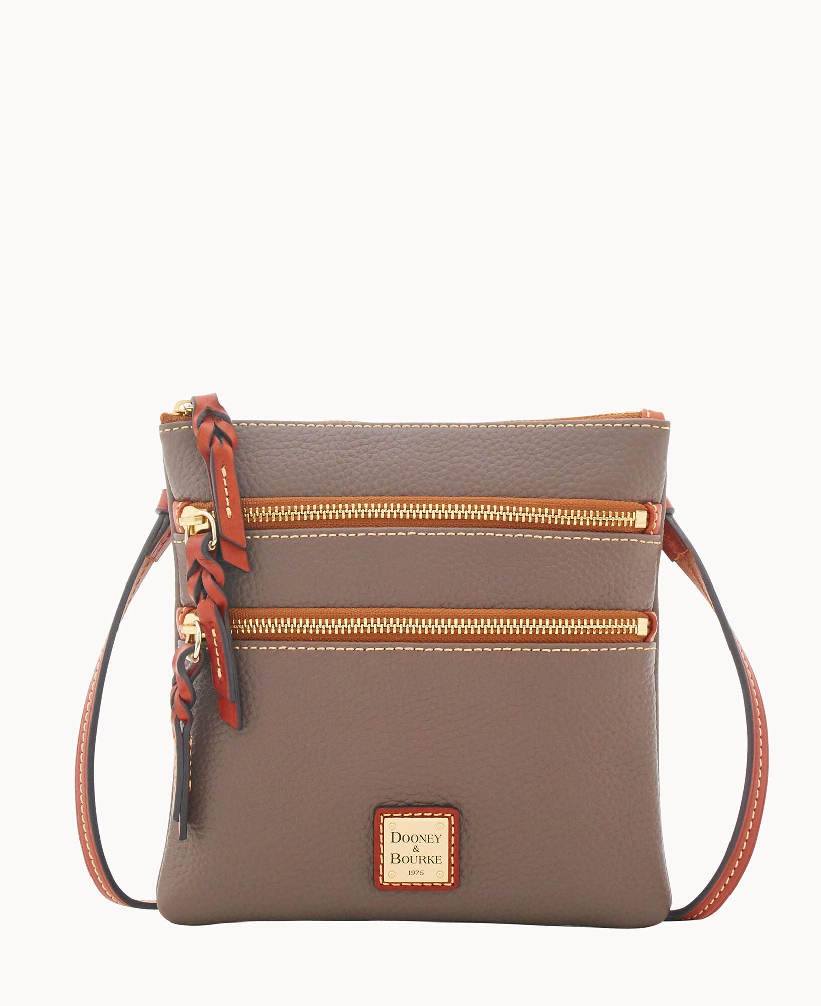 Pebble Grain North South Triple Zip