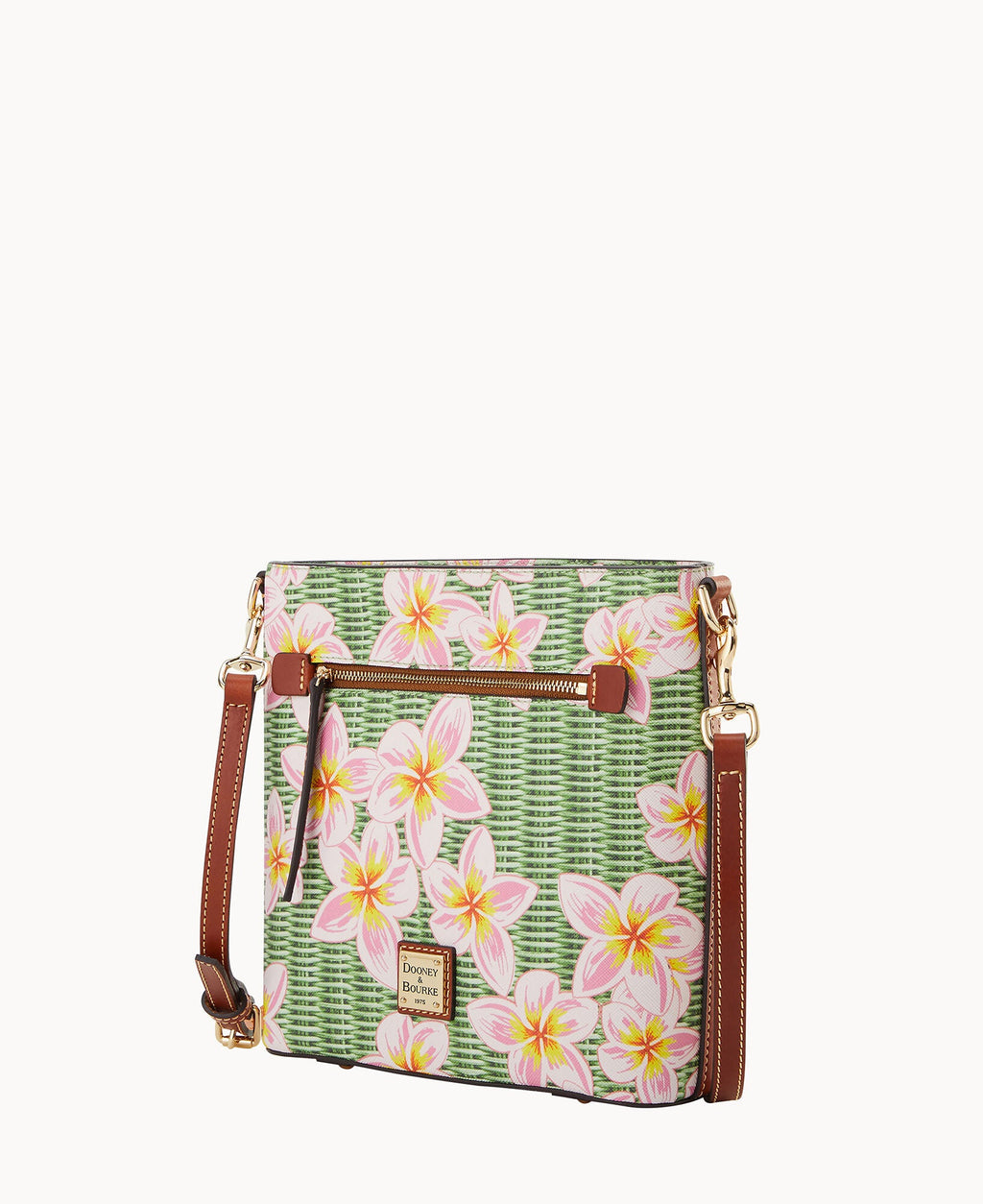Plumeria Zip Crossbody