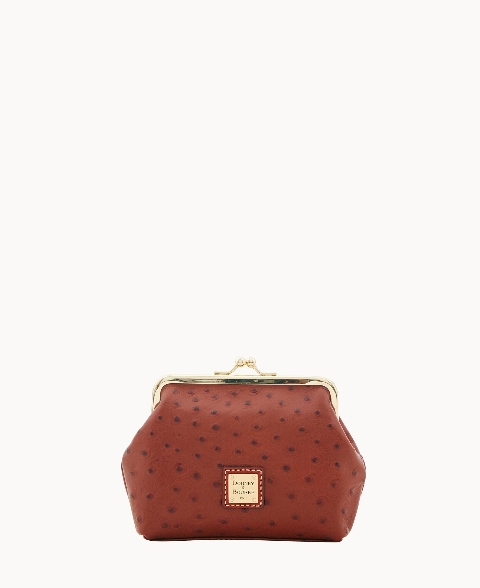 Ostrich Large Framed Purse