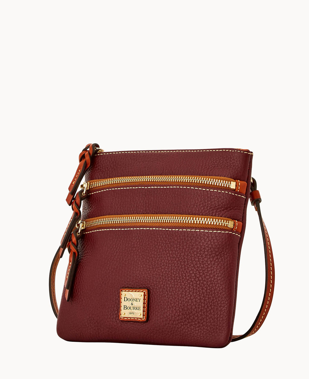 Pebble Grain North South Triple Zip
