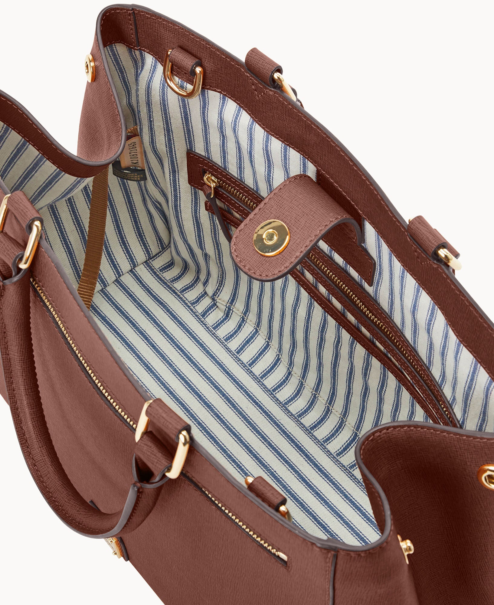 Saffiano Zip Satchel