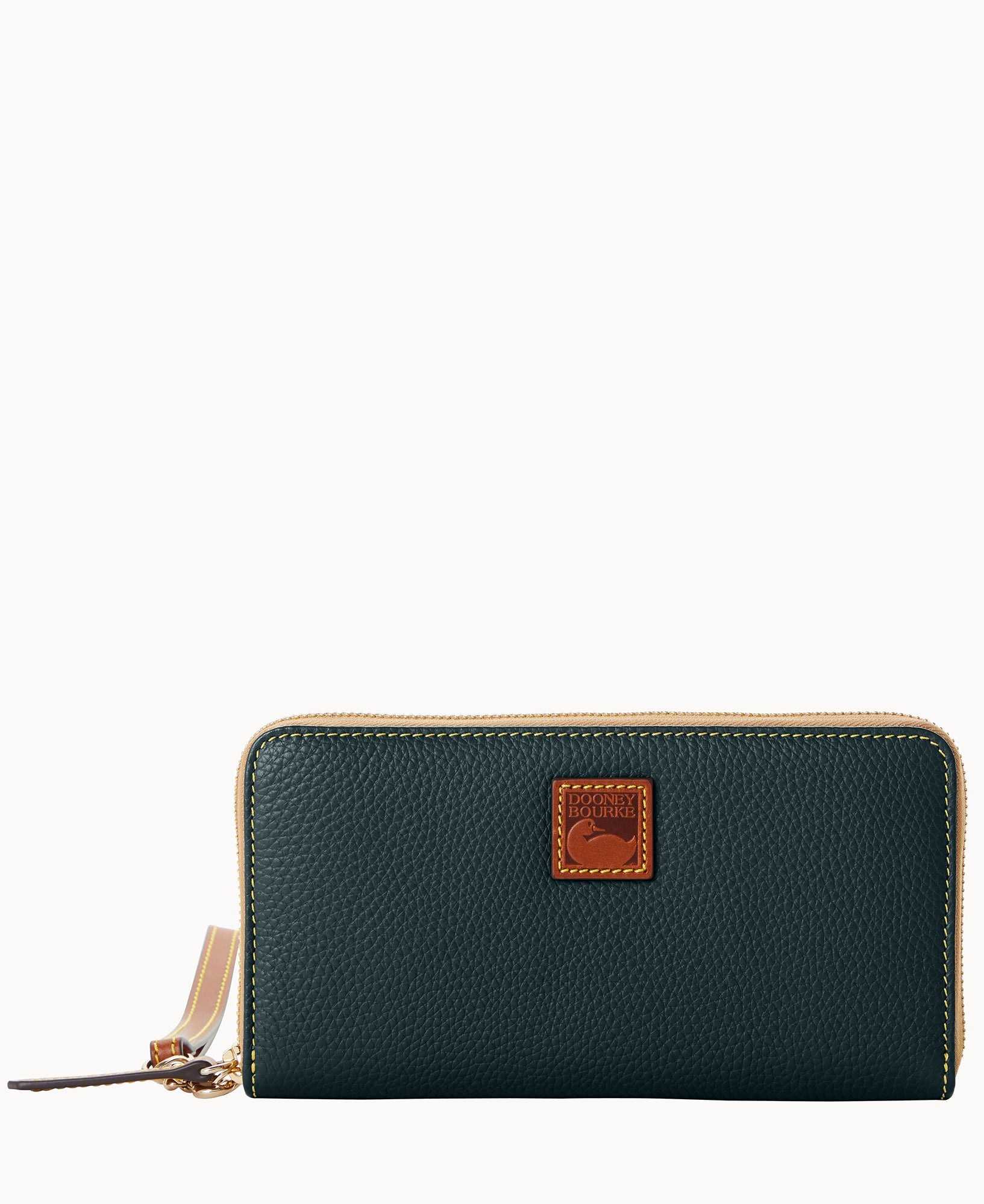 Pebble Grain Large Zip Around Wristlet
