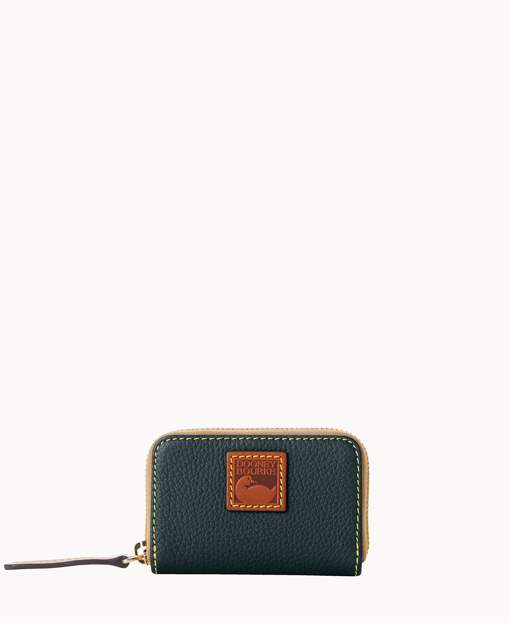 Pebble Grain Zip Around Credit Card Case