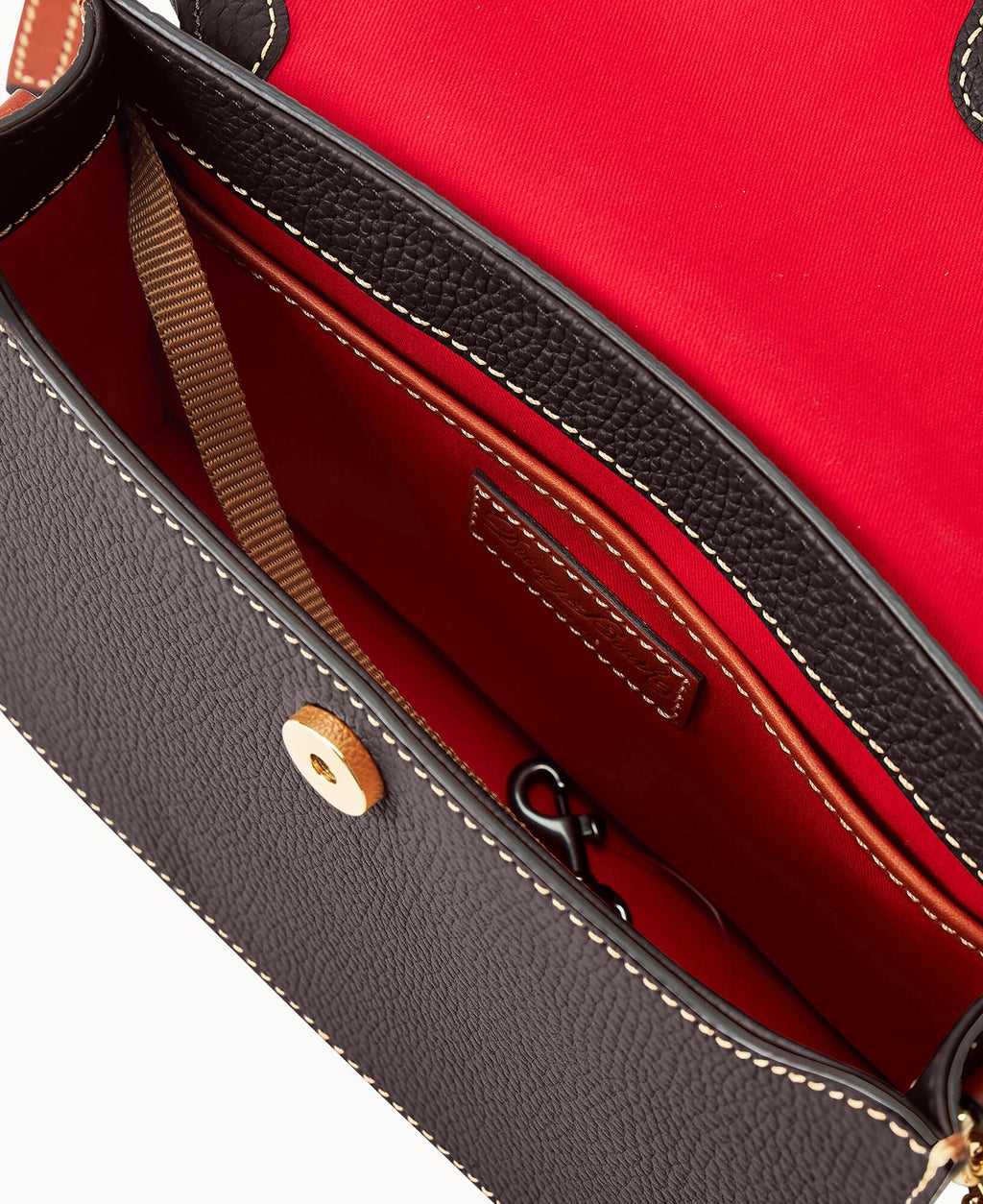Pebble Grain East West Flap Crossbody