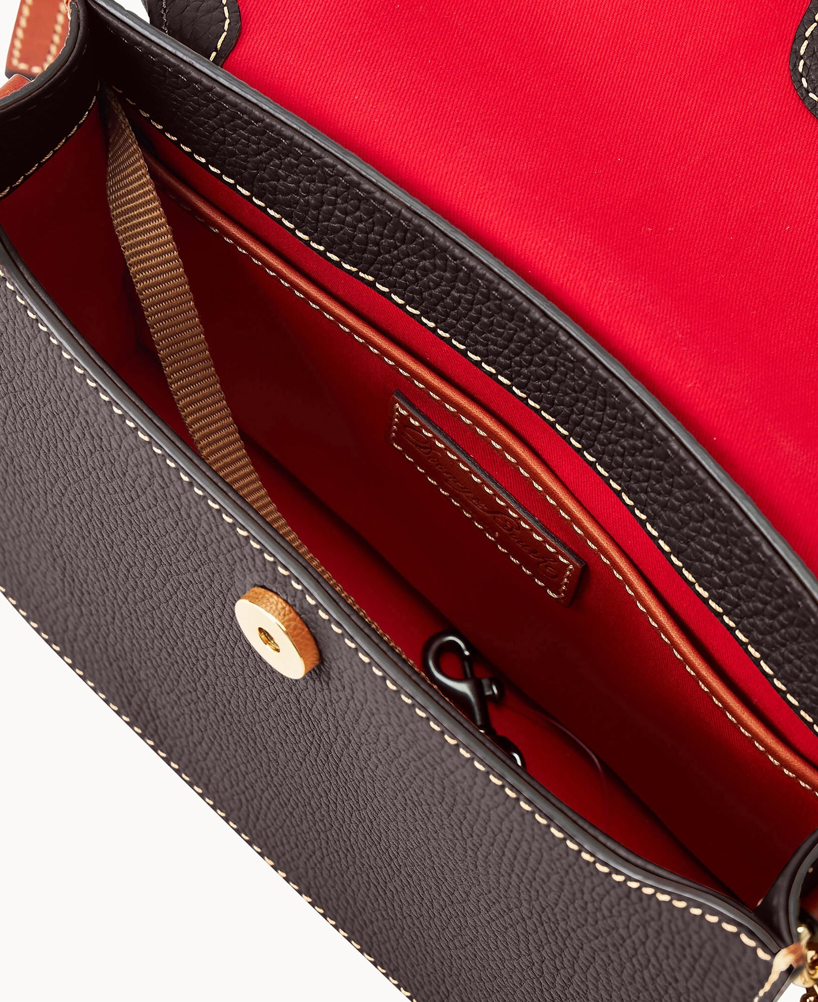 Pebble Grain East West Flap Crossbody