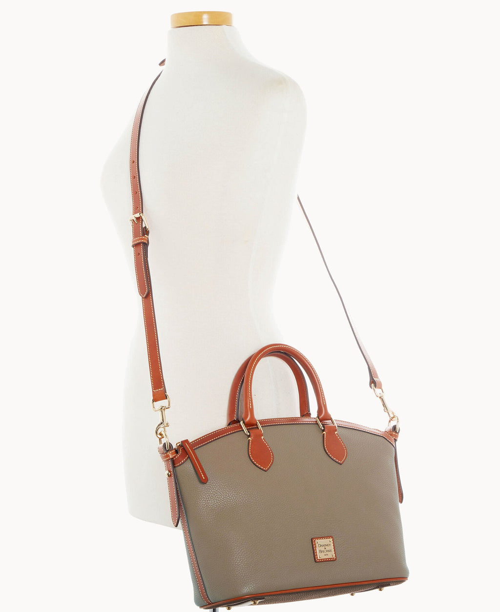 Pebble Grain Domed Satchel