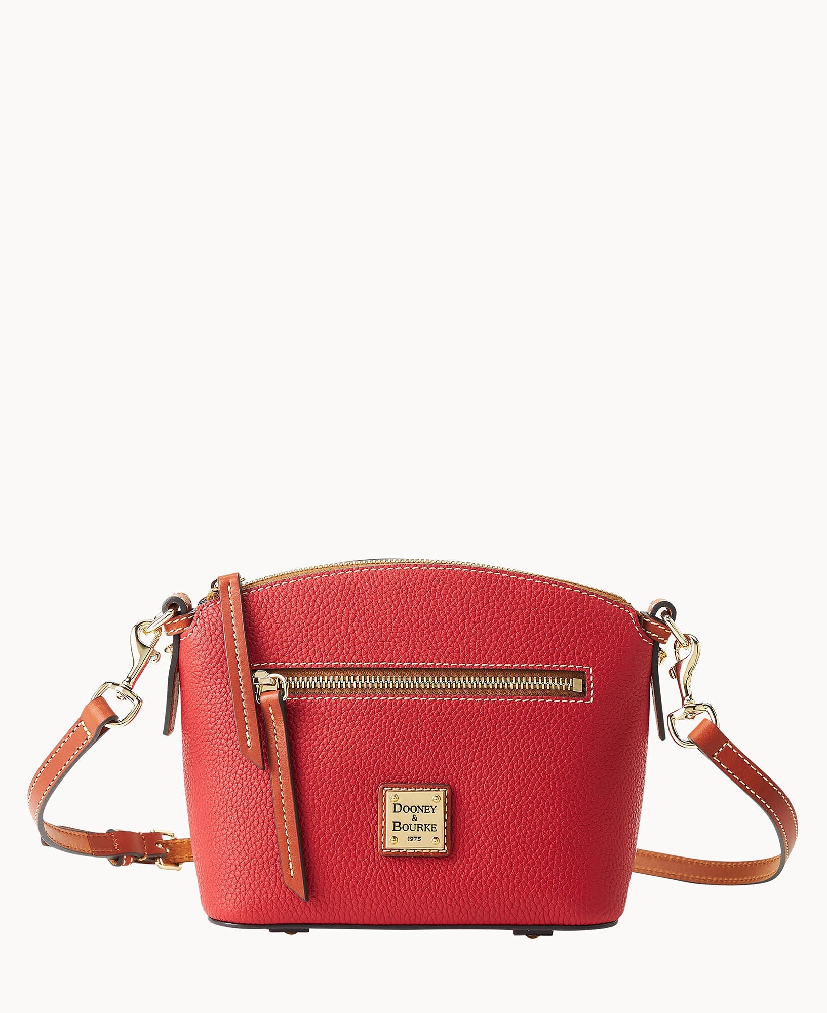 Pebble Grain Domed Crossbody