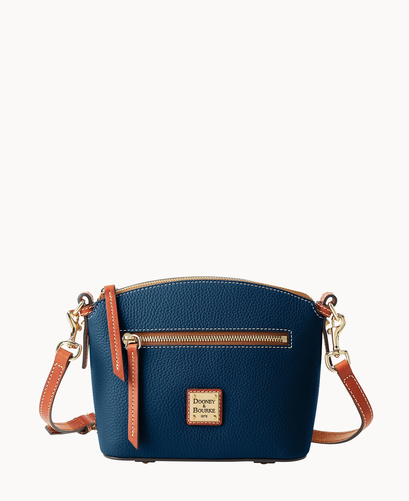 Pebble Grain Domed Crossbody