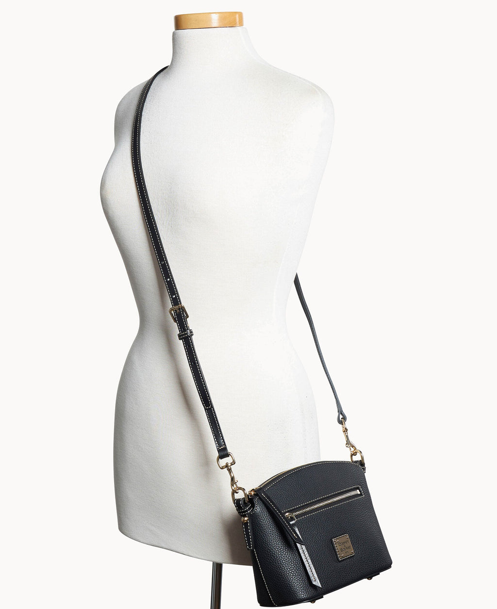 Pebble Grain Domed Crossbody