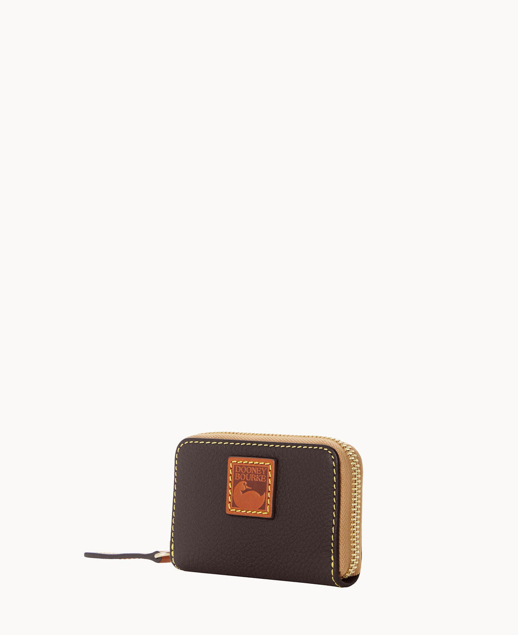Pebble Grain Zip Around Credit Card Case