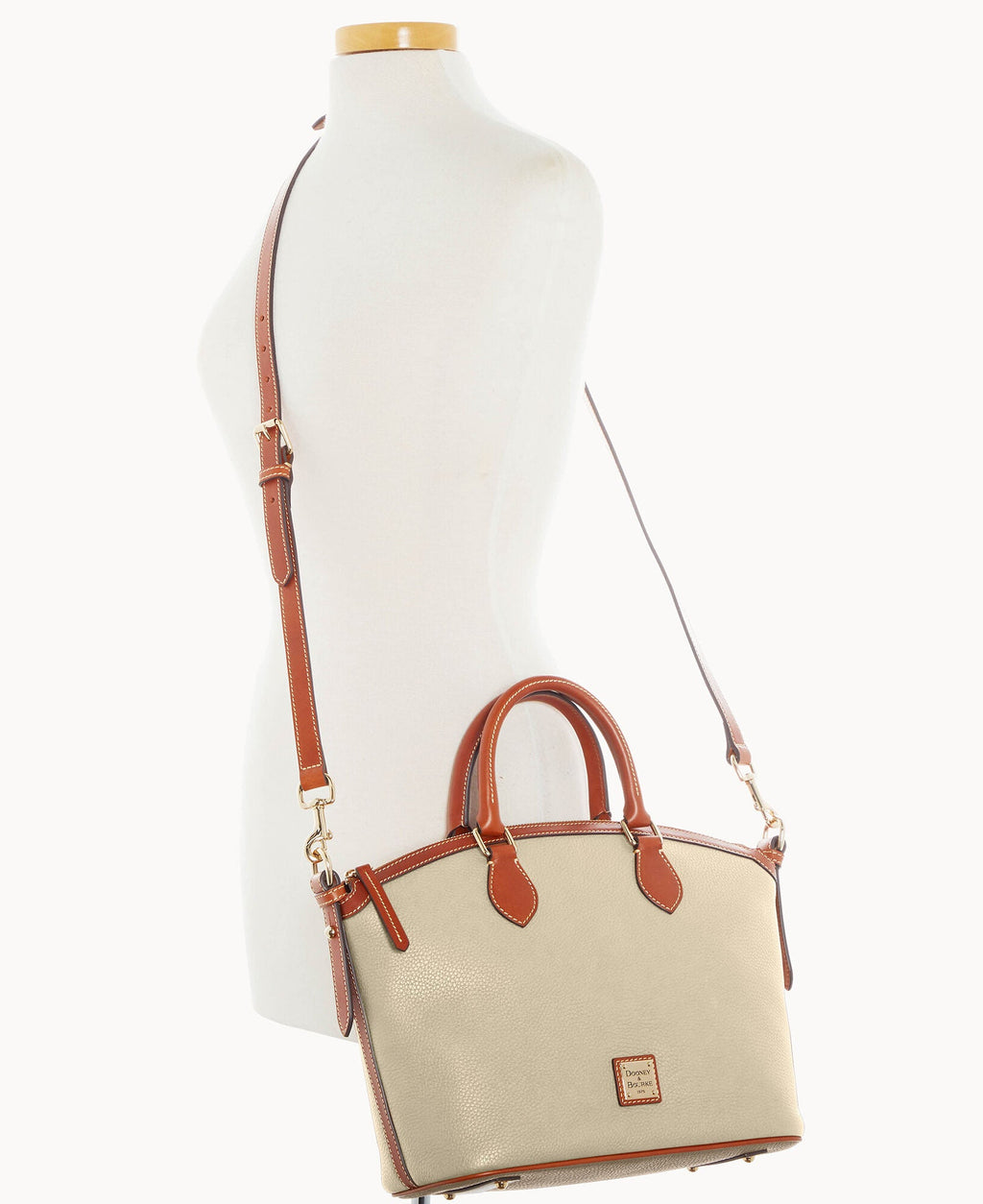 Pebble Grain Domed Satchel