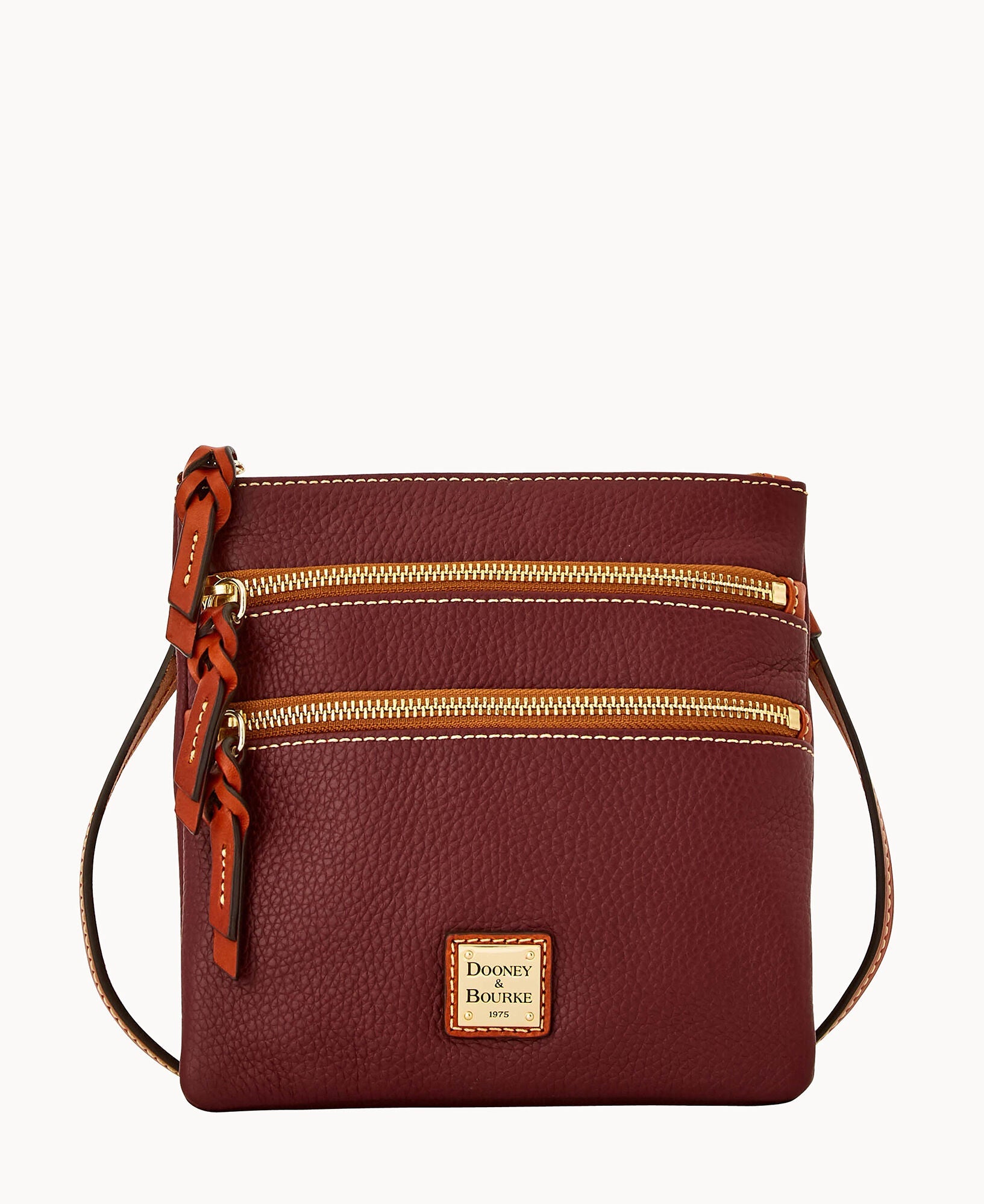 Pebble Grain North South Triple Zip