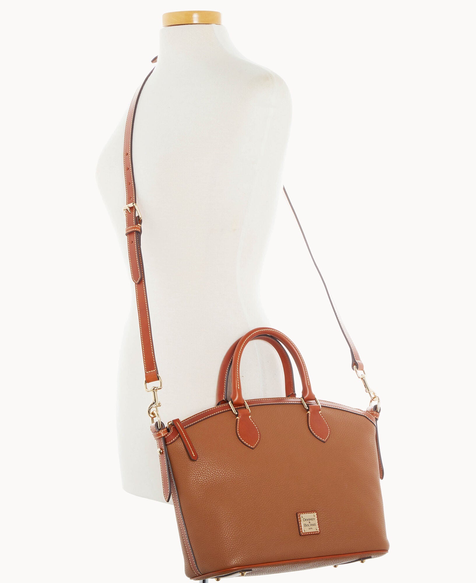 Pebble Grain Domed Satchel