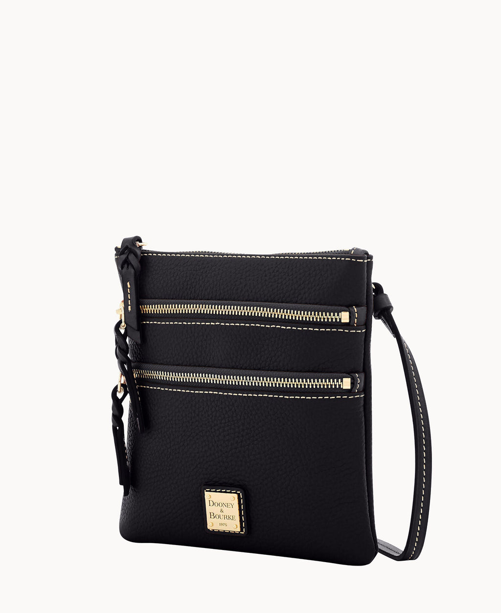 Pebble Grain North South Triple Zip