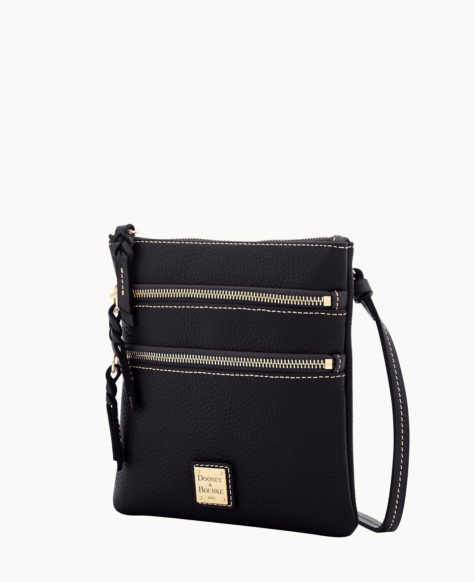 Pebble Grain North South Triple Zip