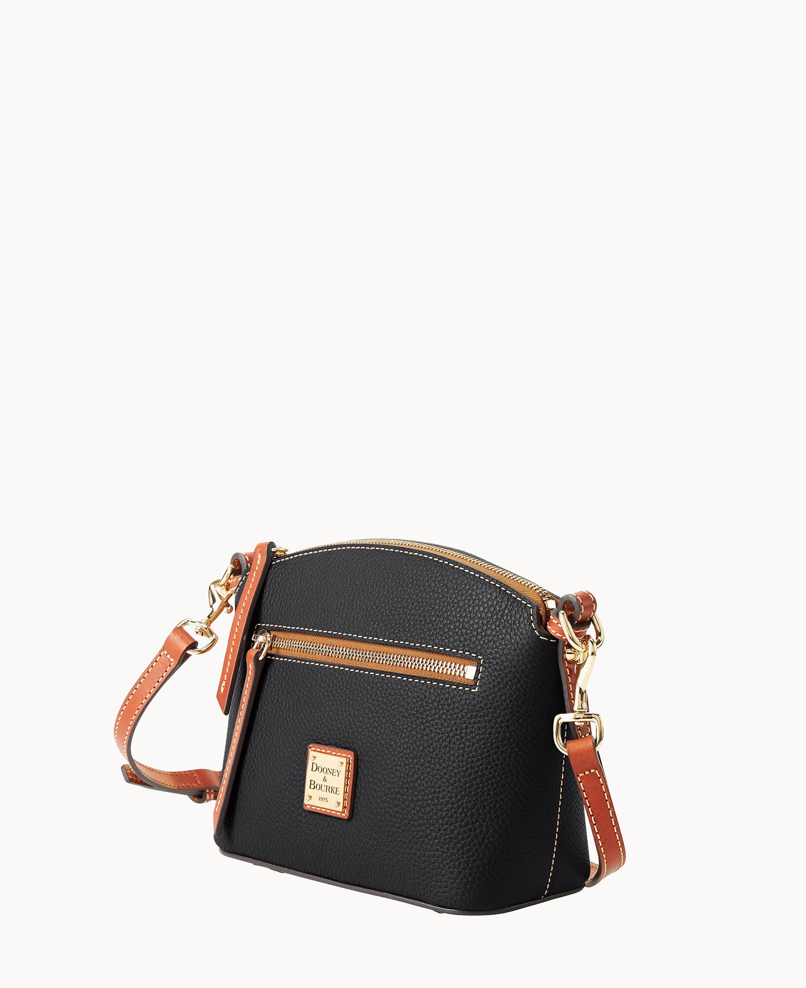 Pebble Grain Domed Crossbody