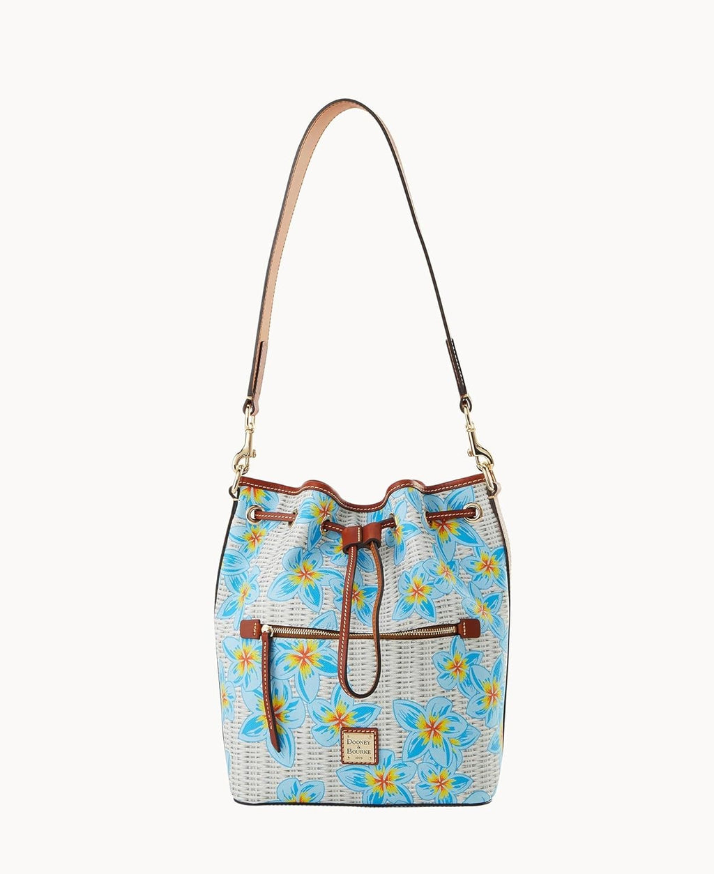 Dooney & Bourke Plumeria Drawstring Bucket Bag/Zip Around Wallet Bundle