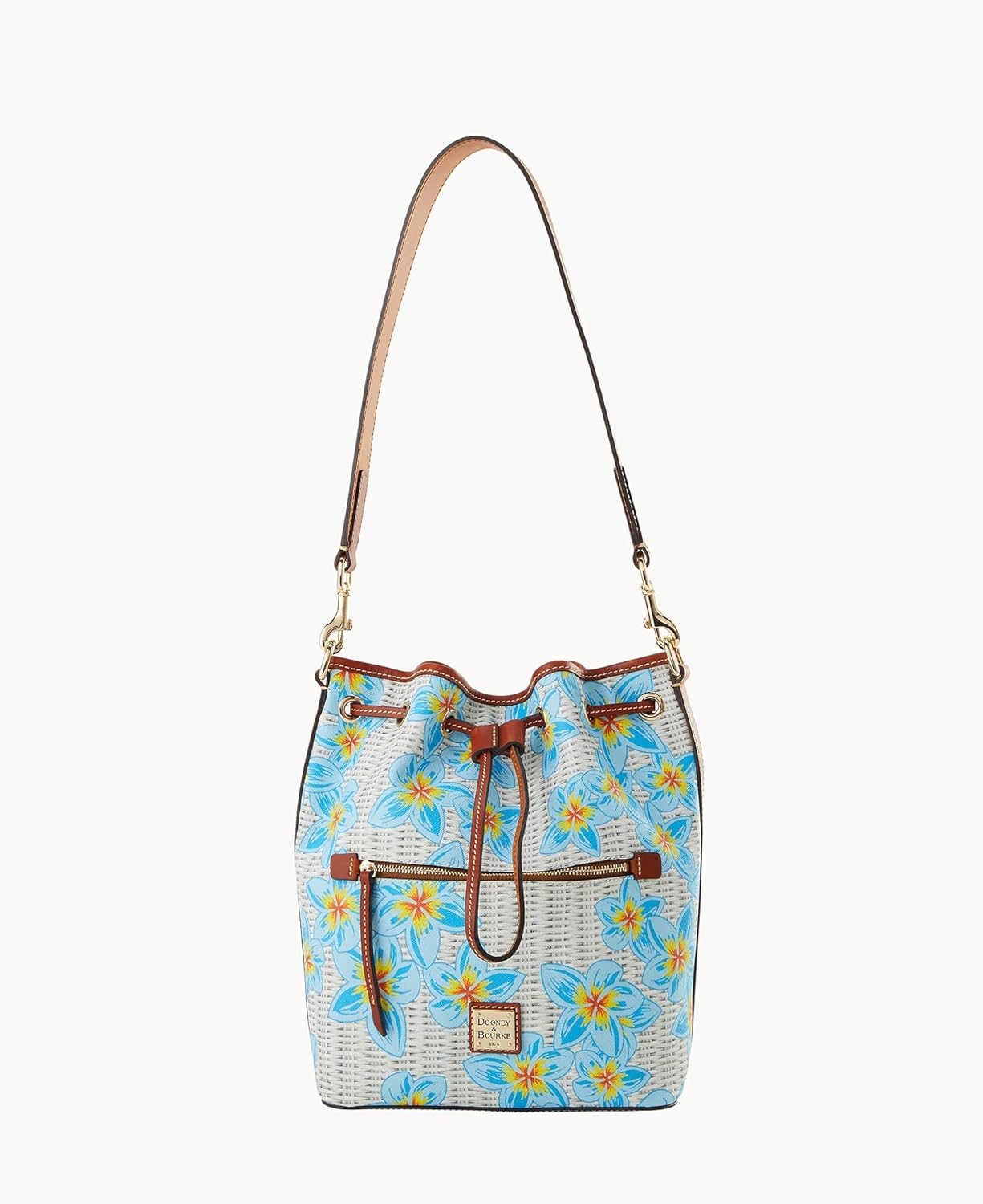 Dooney & Bourke Plumeria Drawstring Bucket Bag/Zip Around Wallet Bundle