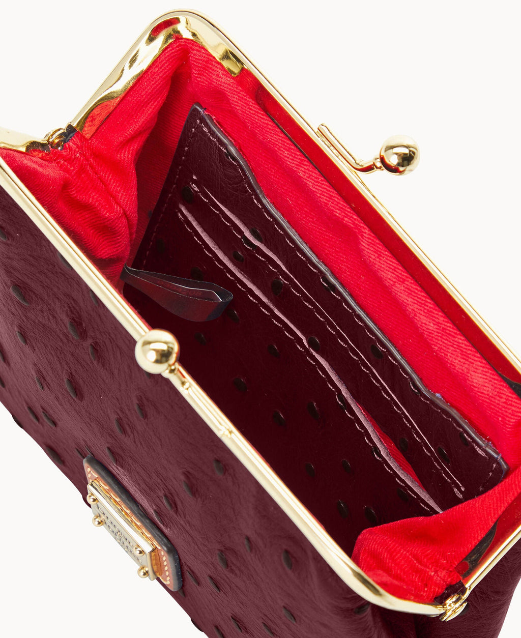 Ostrich Large Framed Purse