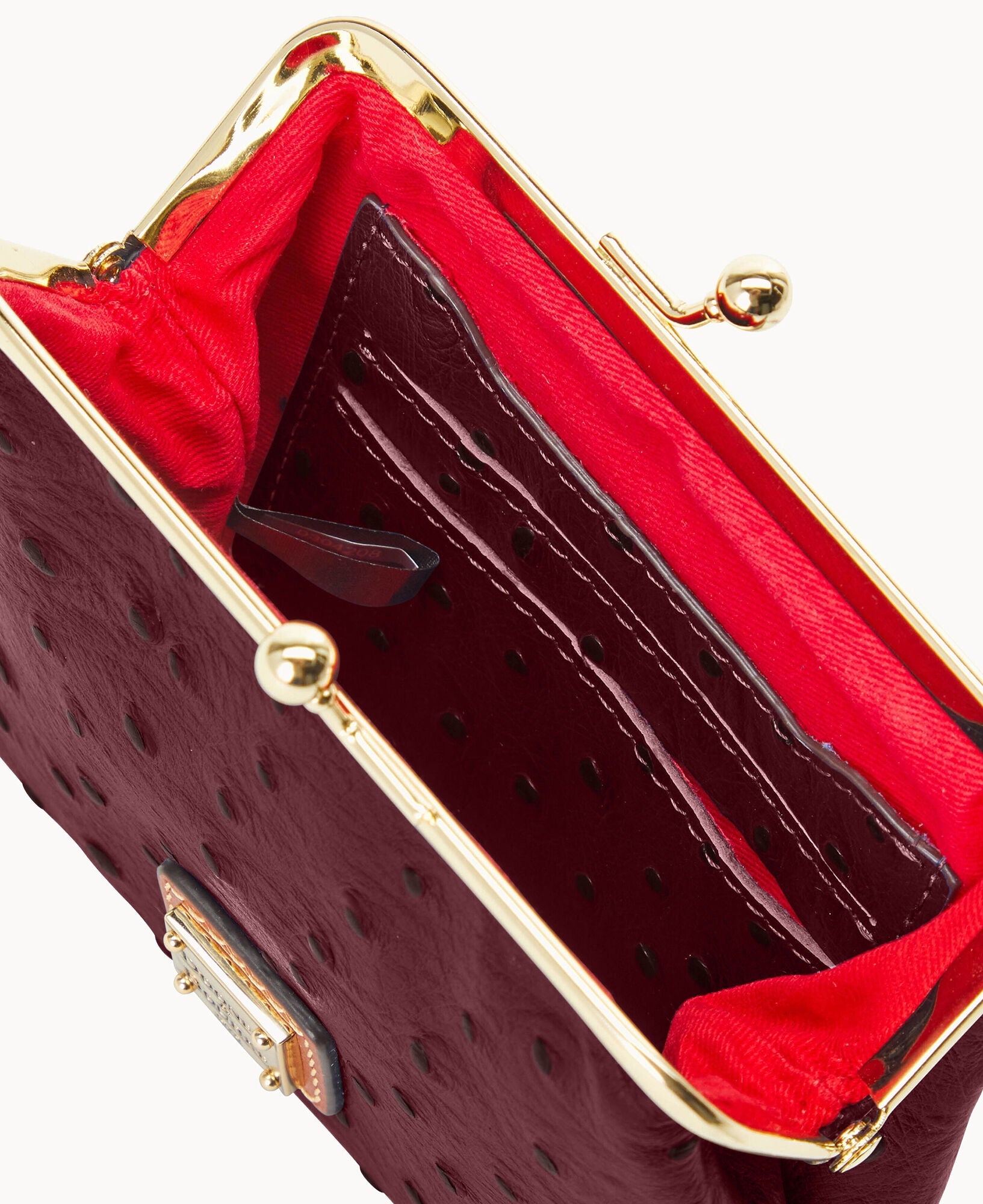 Ostrich Large Framed Purse