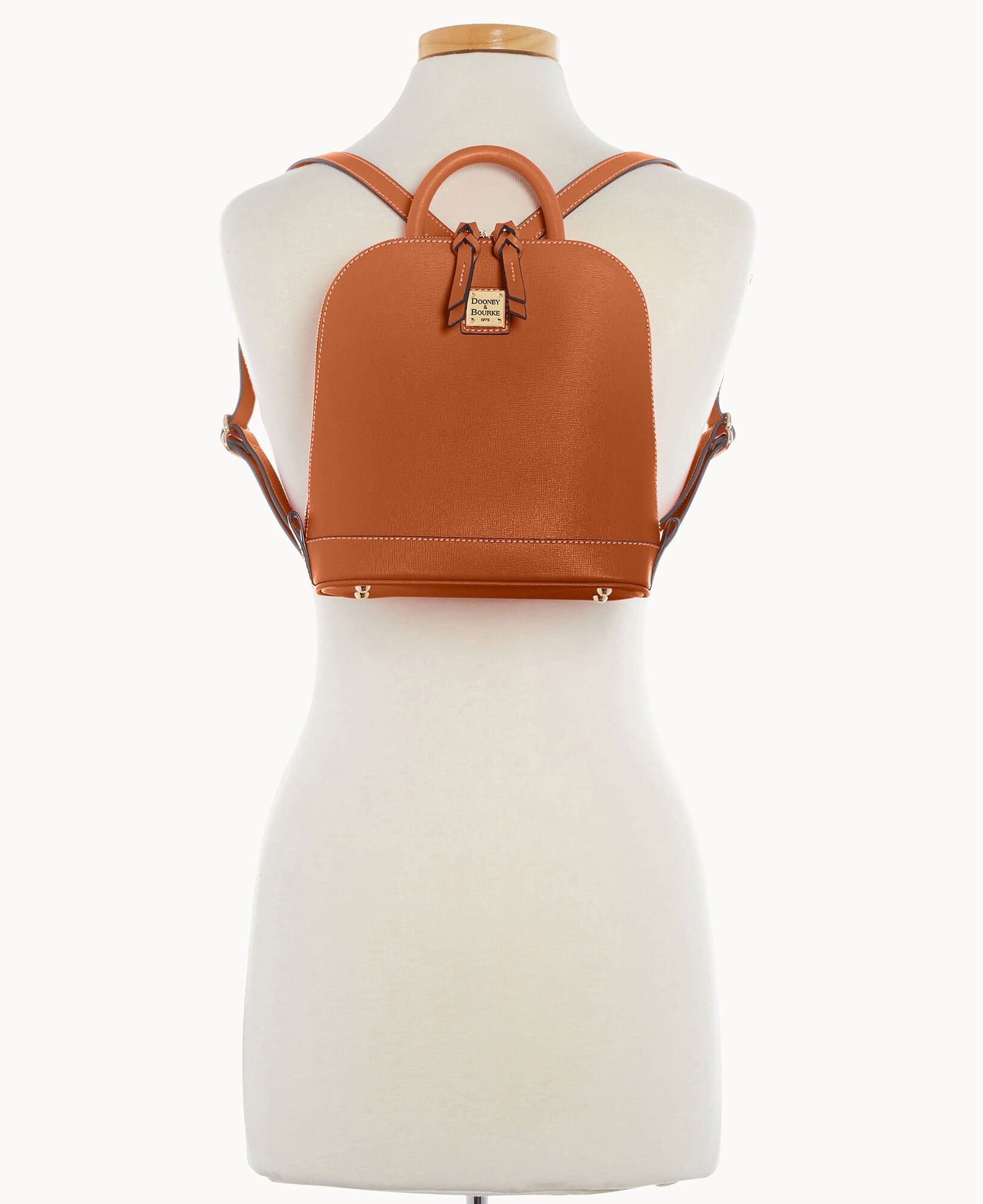 Saffiano Small Zip Pod Backpack