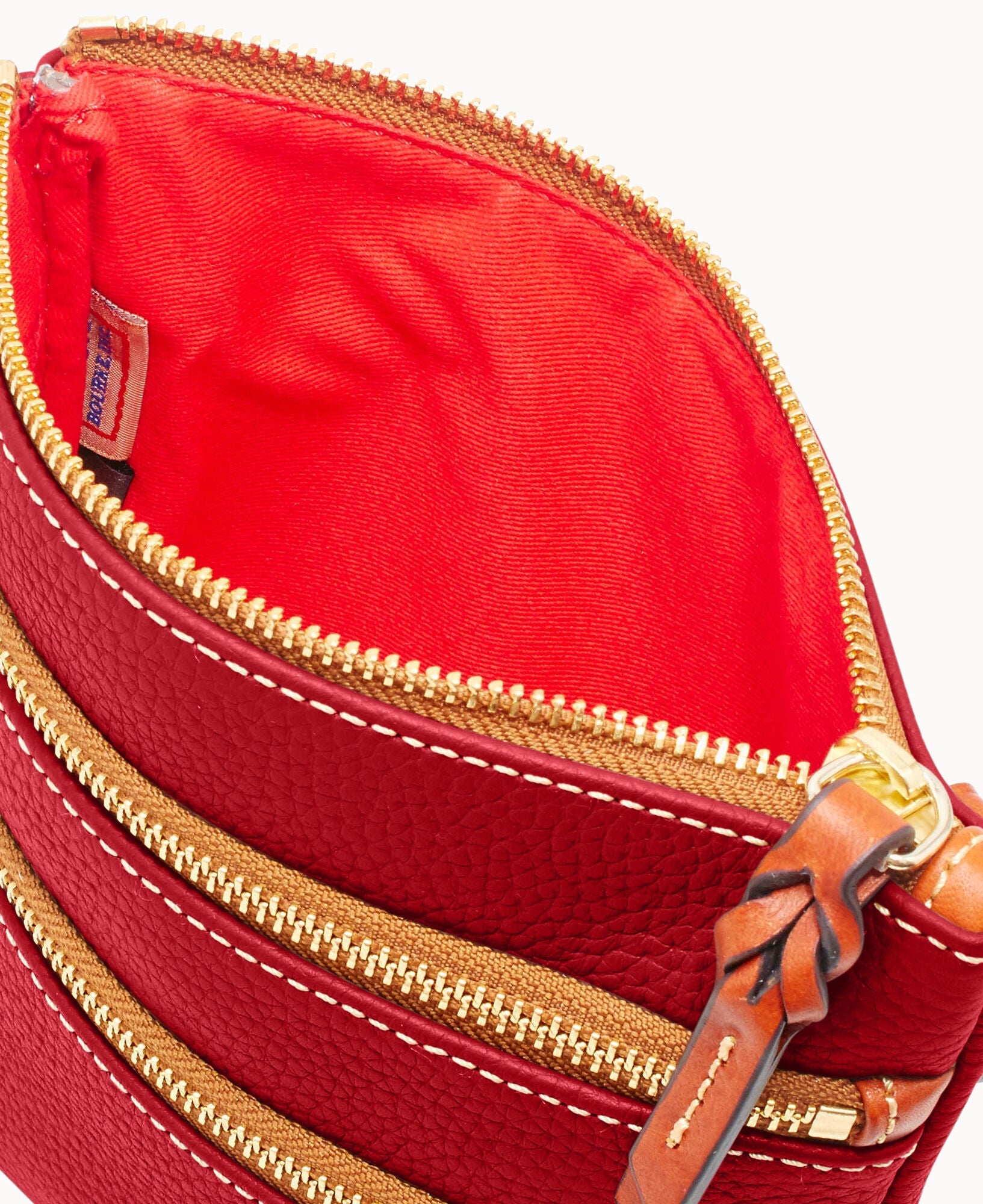 Pebble Grain North South Triple Zip