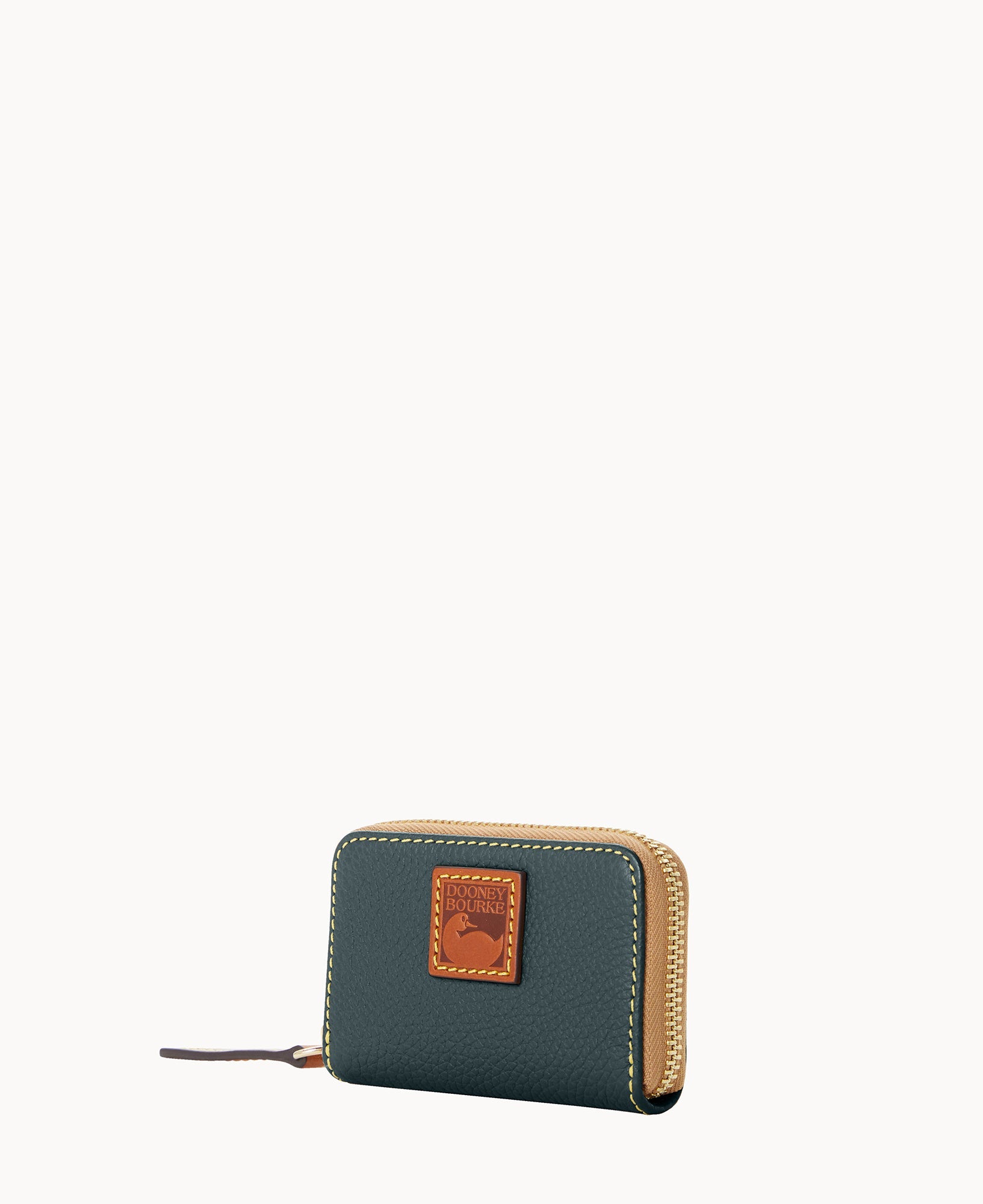 Pebble Grain Zip Around Credit Card Case