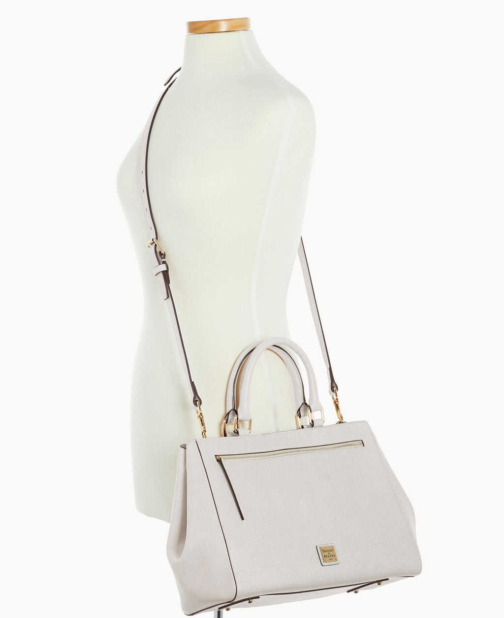 Saffiano Zip Satchel