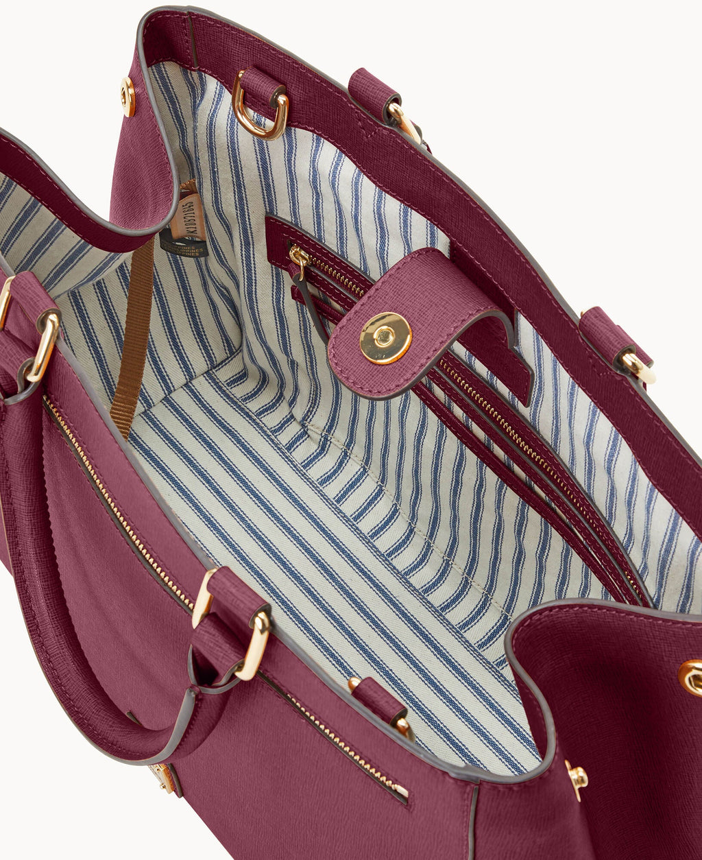 Saffiano Zip Satchel