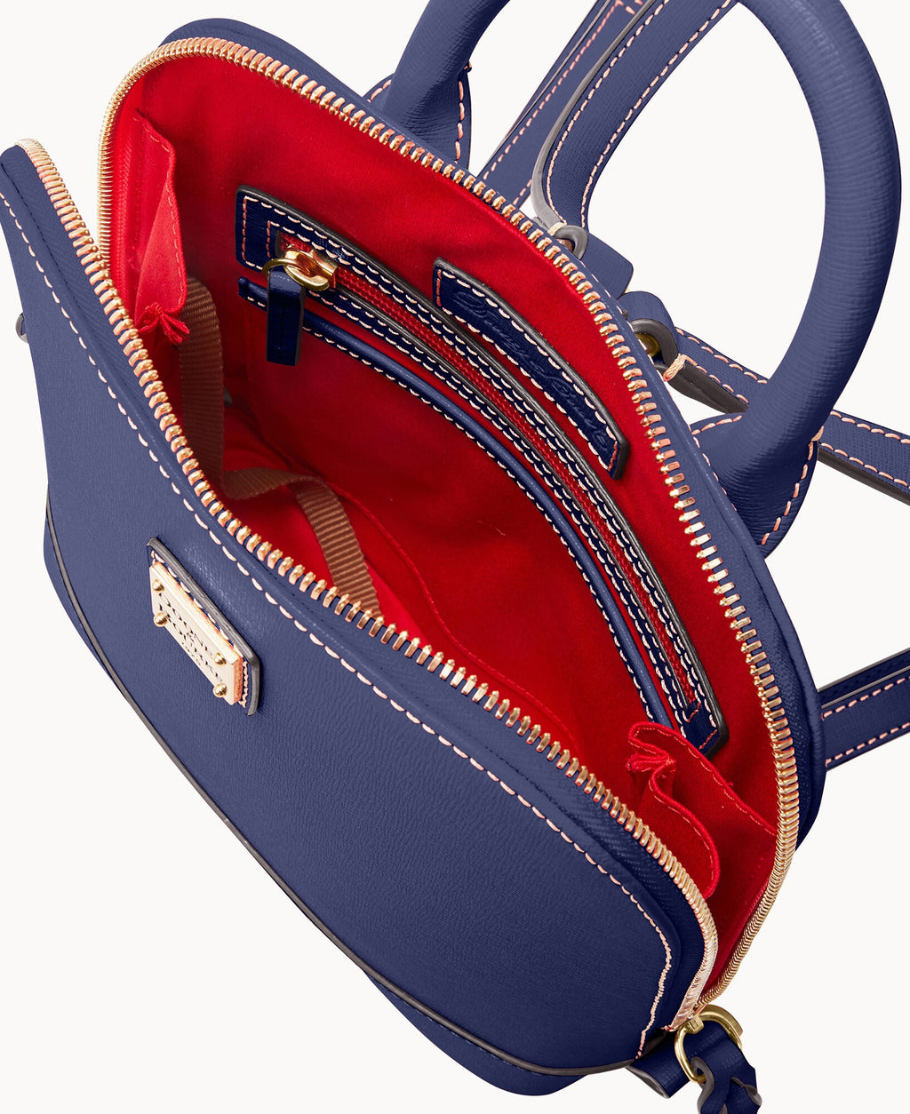 Saffiano Small Zip Pod Backpack