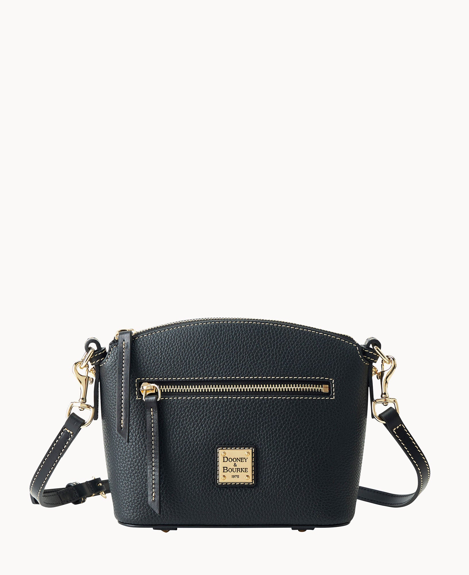 Pebble Grain Domed Crossbody