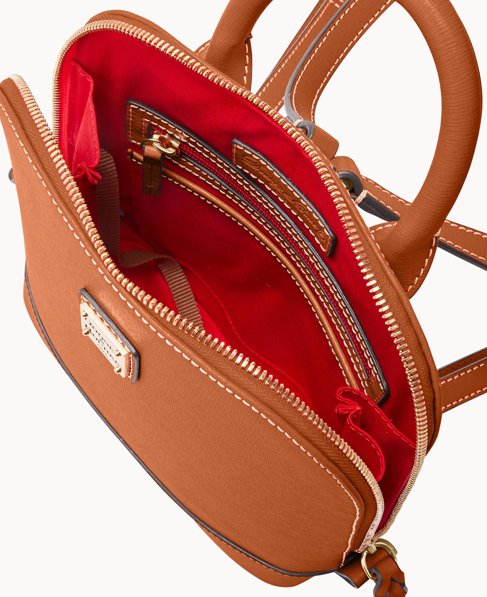 Saffiano Small Zip Pod Backpack