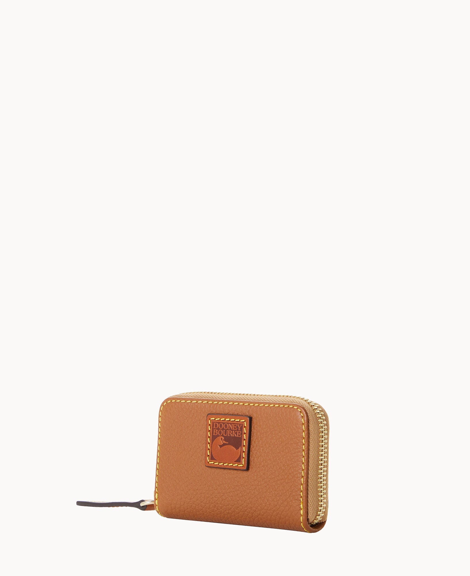 Pebble Grain Zip Around Credit Card Case