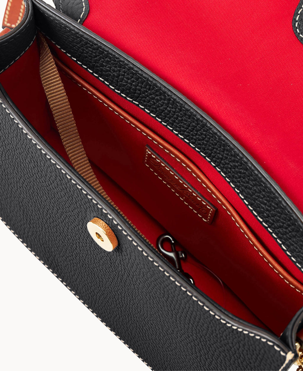 Pebble Grain East West Flap Crossbody