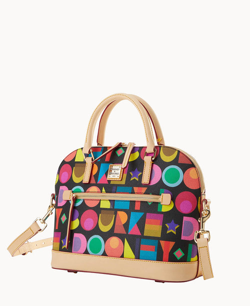 Art Deco Domed Zip Satchel